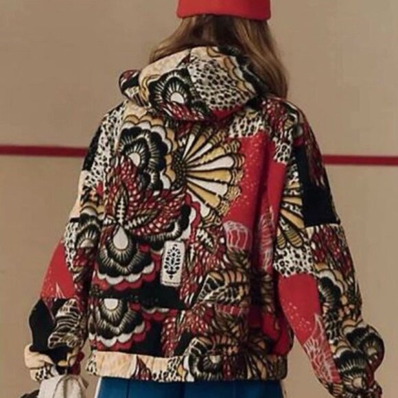 NWT Free People Movement Wild and Free Fleece Pullover Wildflower Retro Jacket - Picture 6 of 6